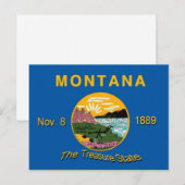 Montana Flag Briefkaart (Voorkant / Achterkant)
