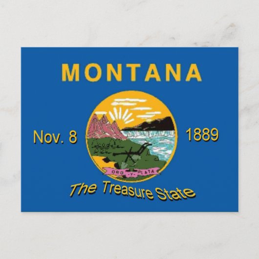 Montana Flag Briefkaart (Voorkant)