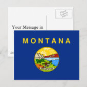Montana Flag Briefkaart (Voorkant / Achterkant)