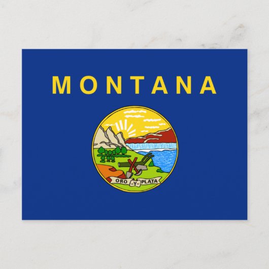 Montana Flag Briefkaart (Voorkant)