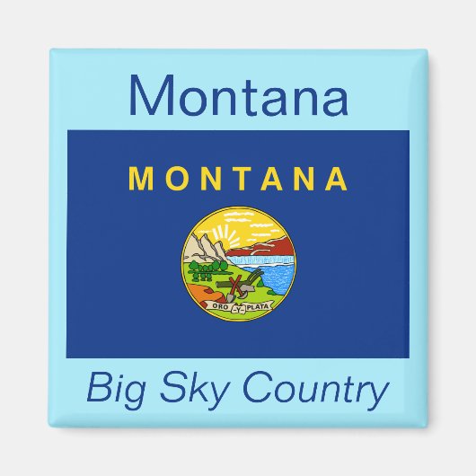 Montana Flag Magnet (Voorkant)