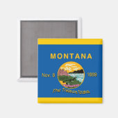 Montana Flag Magnet (Voorkant / Achterkant)