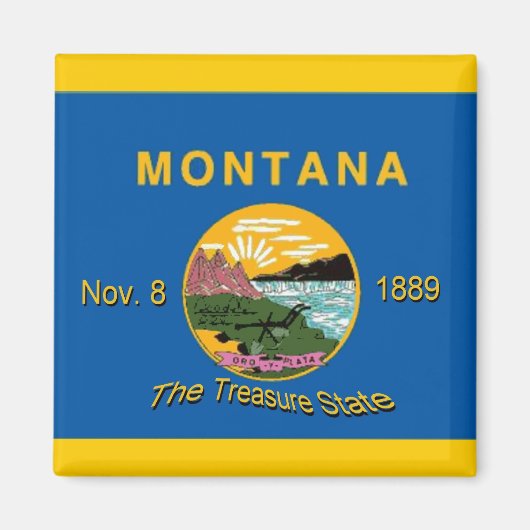 Montana Flag Magnet (Voorkant)