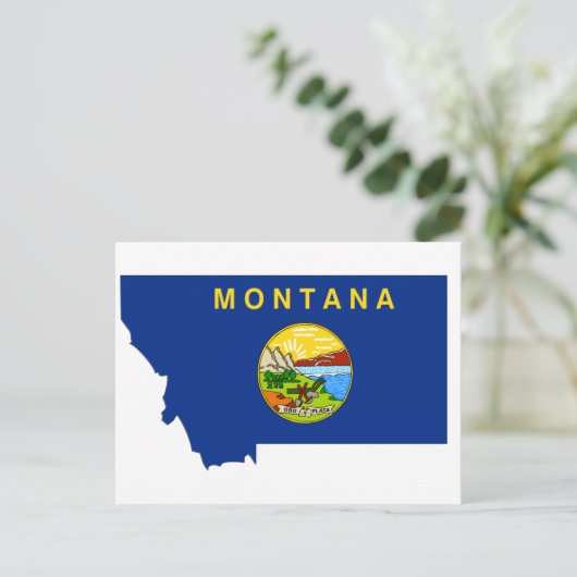 Montana Flag Map Briefkaart (Staand voorkant)