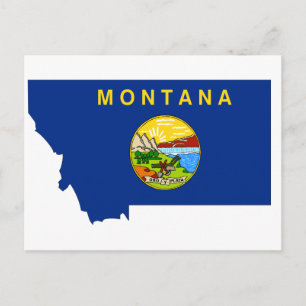 Montana Flag Map Briefkaart