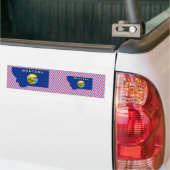Montana Flag Map Bumpersticker (Op Truck)