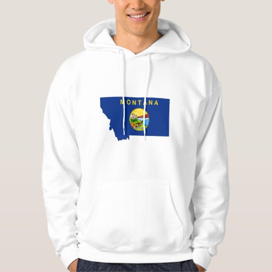 Montana Flag Map Hoodie (Voorkant)