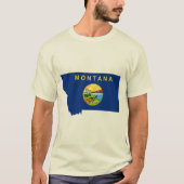Montana Flag Map T-shirt (Voorkant)