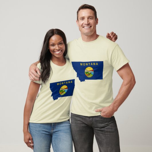 Montana Flag Map T-shirt (Unisex)