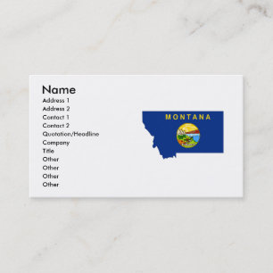 Montana Flag Map Visitekaartje