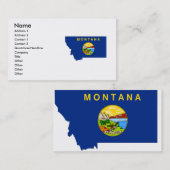Montana Flag Map Visitekaartje (Voorkant / Achterkant)