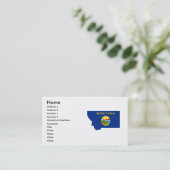 Montana Flag Map Visitekaartje (Staand voorkant)