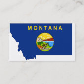 Montana Flag Map Visitekaartje (Achterkant)