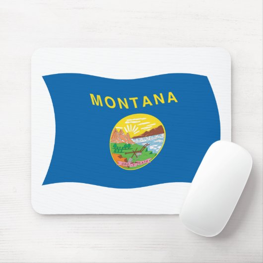 Montana Flag Mousepad Muismat (Met muis)