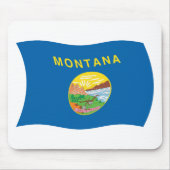 Montana Flag Mousepad Muismat (Voorkant)