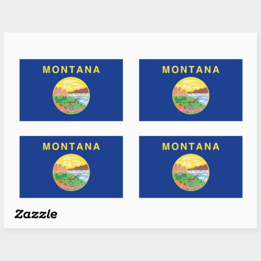 Montana Flag Rechthoekige Sticker (Vel)