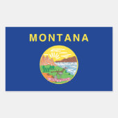Montana Flag Rechthoekige Sticker (Voorkant)