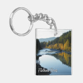 Montana Flathead in de bergen van de Herfst Sleutelhanger (Voorkant Links)