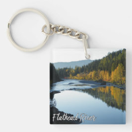 Montana Flathead in de bergen van de Herfst Sleutelhanger