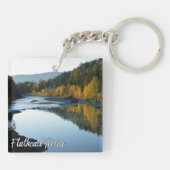 Montana Flathead in de bergen van de Herfst Sleutelhanger (Achterkant)
