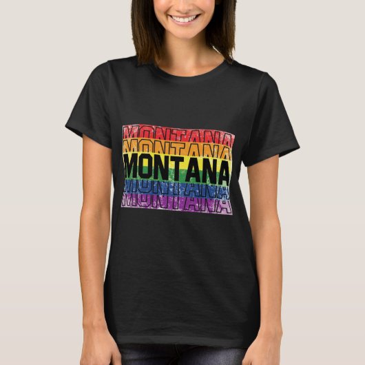 Montana Gay Pride Vlag T-shirt (Voorkant)