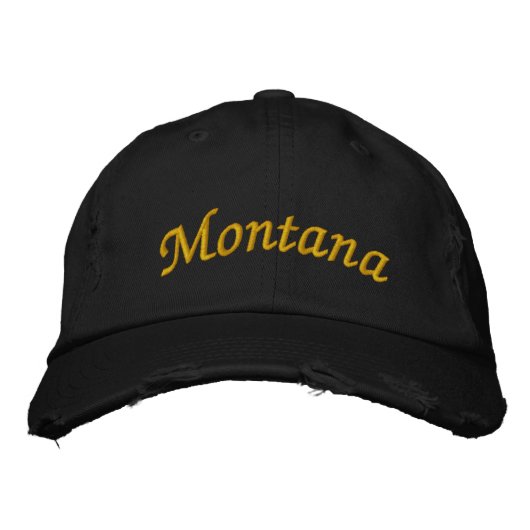 Montana Geborduurde Hoed Pet (Voorkant)