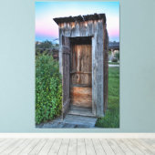 Montana Ghost Town Outhouse Canvas Afdruk (Insitu (Houten vloer))