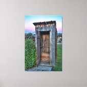 Montana Ghost Town Outhouse Canvas Afdruk (Voorkant)