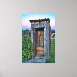 Montana Ghost Town Outhouse Canvas Afdruk