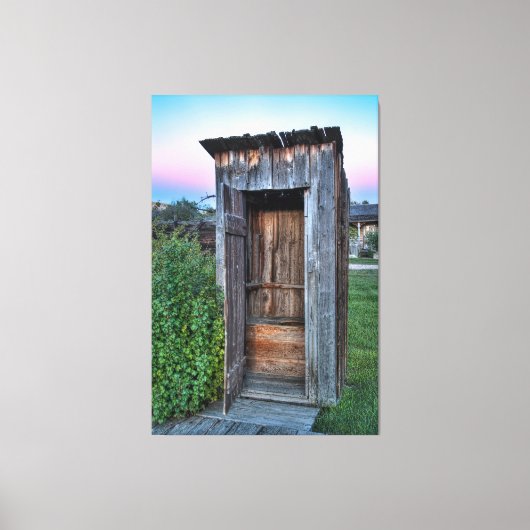 Montana Ghost Town Outhouse Canvas Afdruk (Voorkant)