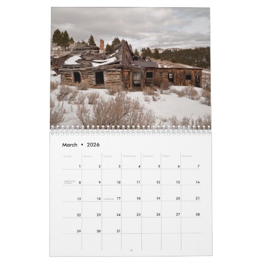 Montana Ghost Towns Agenda #1 Kalender (Mar 2026)