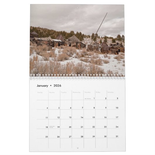 Montana Ghost Towns Agenda #1 Kalender (Jan 2026)