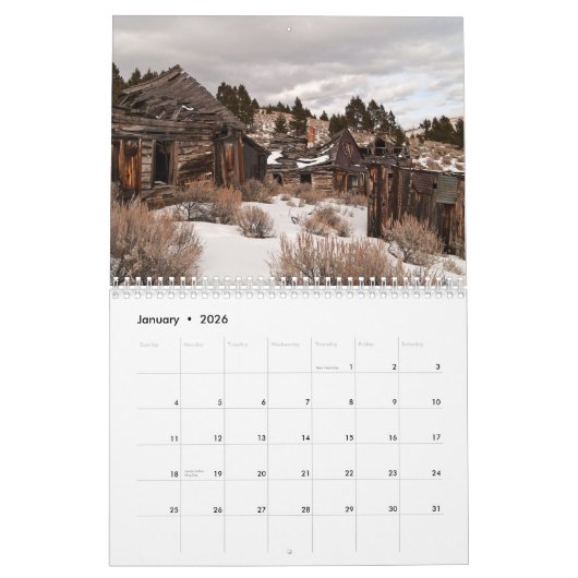 Montana Ghost Towns Agenda #2 Kalender (Jan 2026)