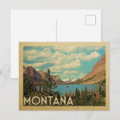Montana Glacier Park Briefkaart Vintage Travel (Voorkant / Achterkant)