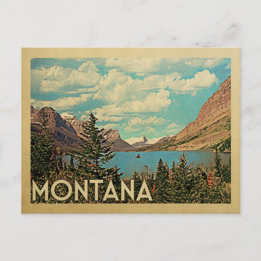 Montana Glacier Park Briefkaart Vintage Travel (Voorkant)