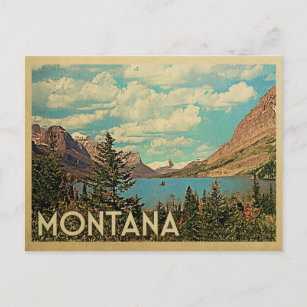 Montana Glacier Park Postcard Vintage Travel Briefkaart