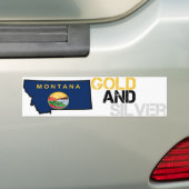 Montana Gold en Silver Bumpersticker (Op auto)