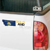 Montana Gold en Silver Bumpersticker (Op Truck)