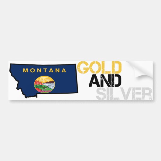 Montana Gold en Silver Bumpersticker (Voorkant)