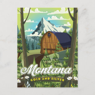 Montana "Goud en Zilver" reisposter Feestdagenkaart