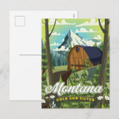 Montana "Goud en Zilver" reisposter Feestdagenkaart (Voorkant / Achterkant)