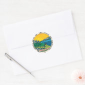Montana Great Seal Ronde Sticker (Envelop)