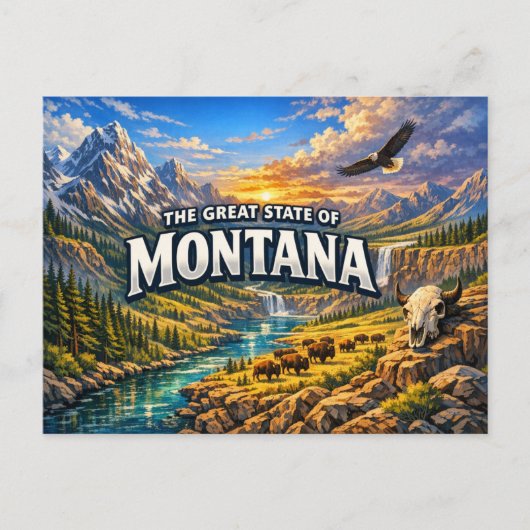 Montana Greetings Ansichtkaart Briefkaart (Voorkant)