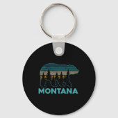 Montana Grizzly Bear Souvenir  Sleutelhanger (Voorkant)