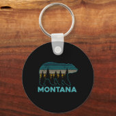 Montana Grizzly Bear Souvenir  Sleutelhanger (Voorkant)
