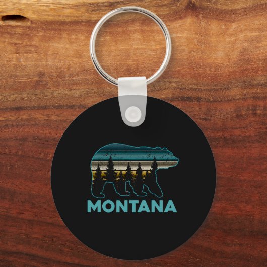 Montana Grizzly Bear Souvenir  Sleutelhanger (Voorkant)