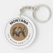 Montana Grizzly Beer Acryl Sleutelhanger (Achterkant)