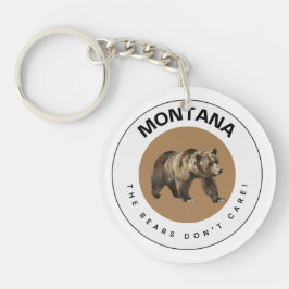 Montana Grizzly Beer Acryl Sleutelhanger