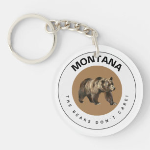 Montana Grizzly Beer Acryl Sleutelhanger
