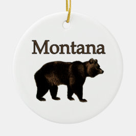 Montana Grizzly Beer Keramisch Ornament